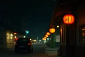《山那边的放映队》剧照:山谷空地上支起的一块白色幕布